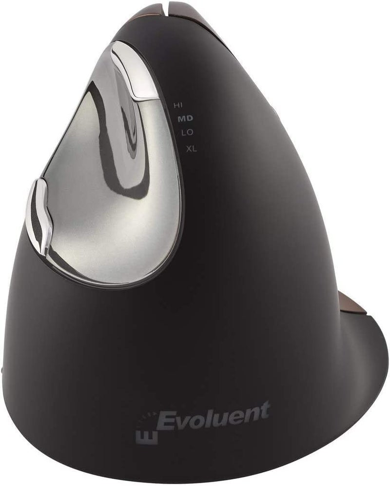 Evoluent - Ergonomical Wireless VerticalMouse & Jestik Microfiber Cloth - Right Handed - Small Size - Brown & Black - Image 4